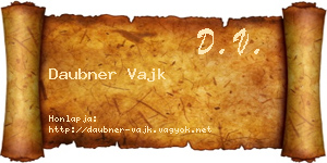 Daubner Vajk névjegykártya